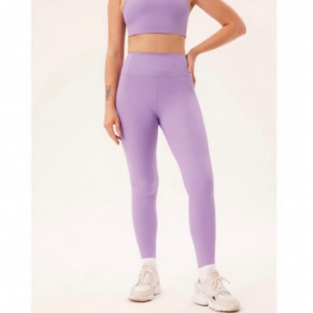 NWOT Girlfriend Collective Violet RIB high rise legging in 23” (size Large)